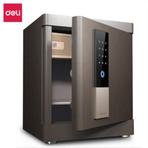 ديلي خزنة معدنية باب مدمج - حماية (أرقام -بصمة-مفتاح) - 34.5 كغ - 32*38*45سم - بني -33577