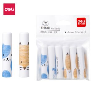 ديلي غطاء قلم رصاص - 45*13مم - 6 قطع - ألوان مختلفة - E0509