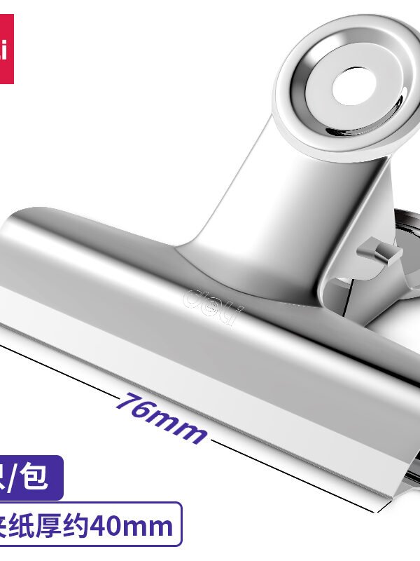 ديلي ملقط ورق صناعي - 76 مم - فضي - E9521