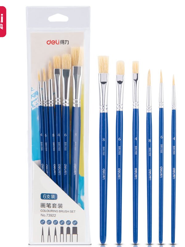 ديلي مجموعة فرشاة رسم - 6 قطع - أزرق - E73922