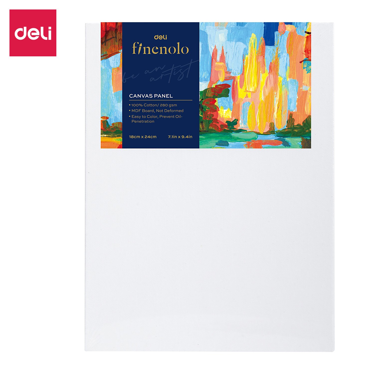 ديلي لوحة كانفاس - قياس 18*24 سم - 100% قطن - أبيض - EC280-1