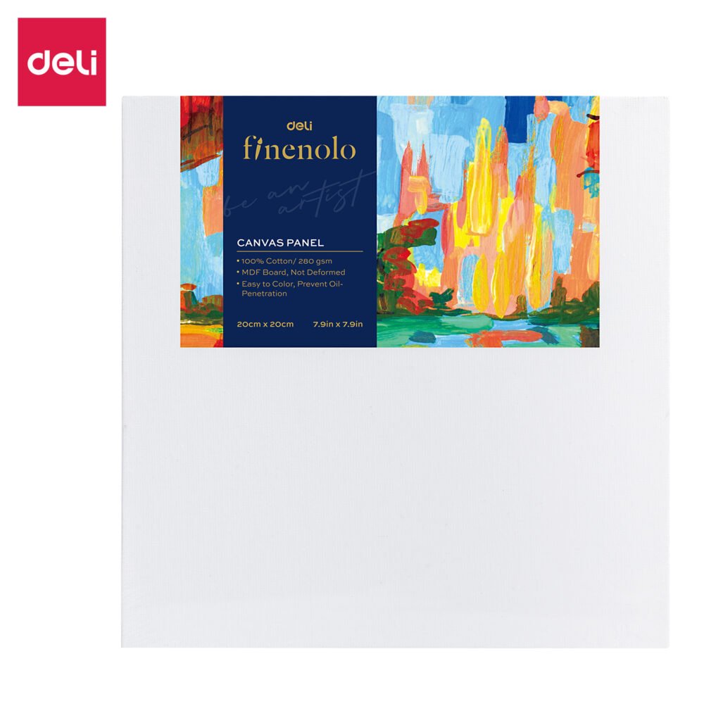 ديلي لوحة كانفاس - قياس 20*20 سم - 100% قطن - أبيض - EC280-2