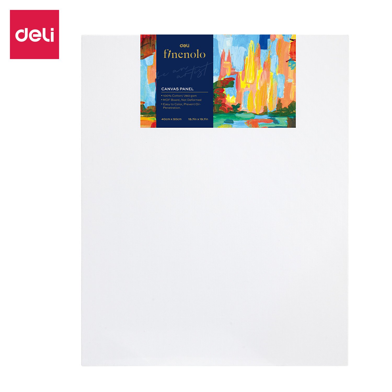 ديلي لوحة كانفاس - قياس 50*40 سم - 100% قطن - أبيض - EC280-6