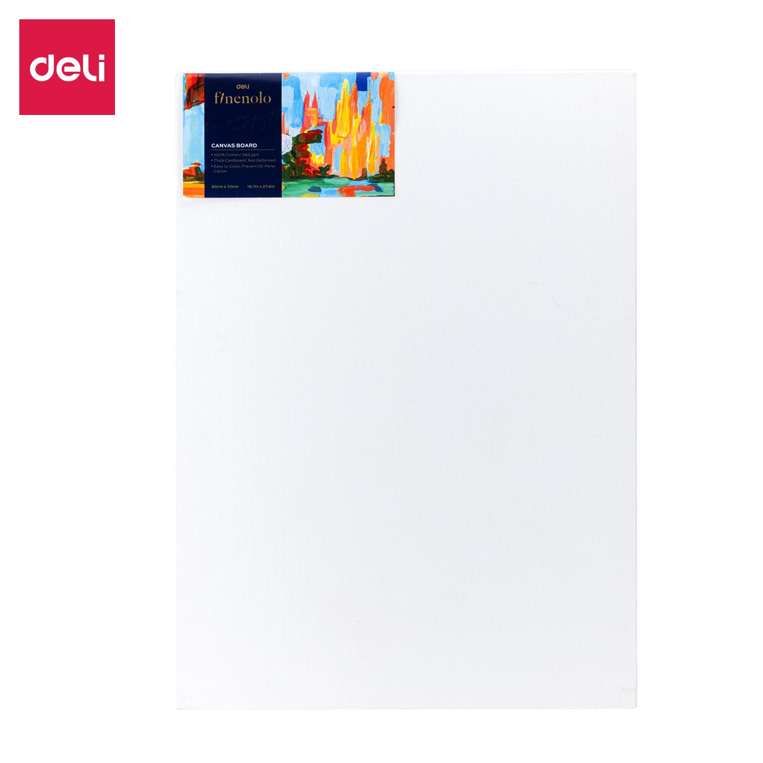 ديلي لوحة كانفاس - قياس 50*70 سم - 100% قطن - حجم 280 غرام - أبيض EC280-8