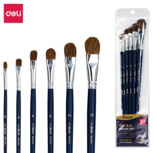 دديلي مجموعة فرشاة ألوان زيتي + غواش + أكرليك - مشطوف - أزرق - E73895