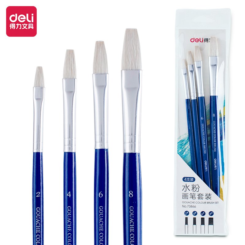 ديلي مجموعة فرشاة ألوان غواش - رأس مشطوف - أزرق - E73866