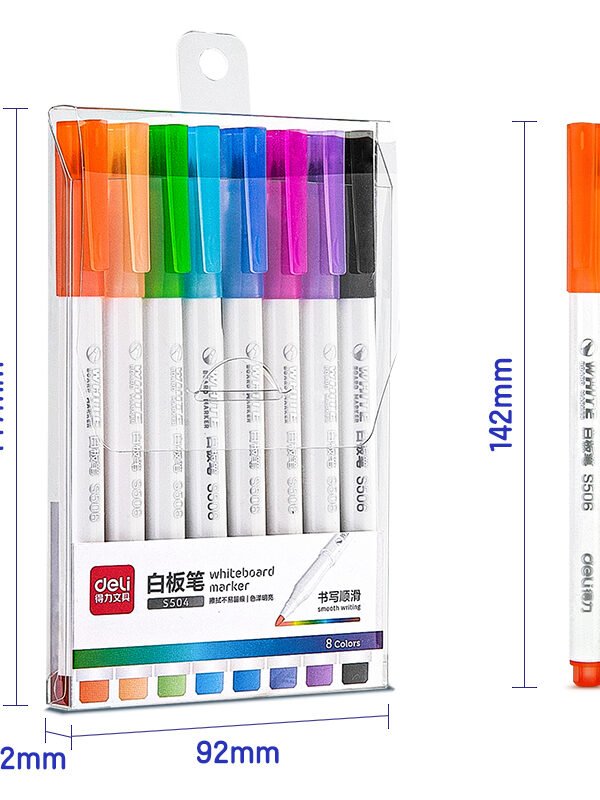 ديلي قلم سبورة بيضاء - قياس 1 مم - 8 ألوان S504
