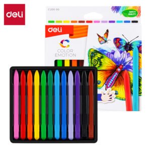 ديلي أقلام تلوين بلاستيك كرايون مثلث - كالار إيموشن - 12 لون EC20000