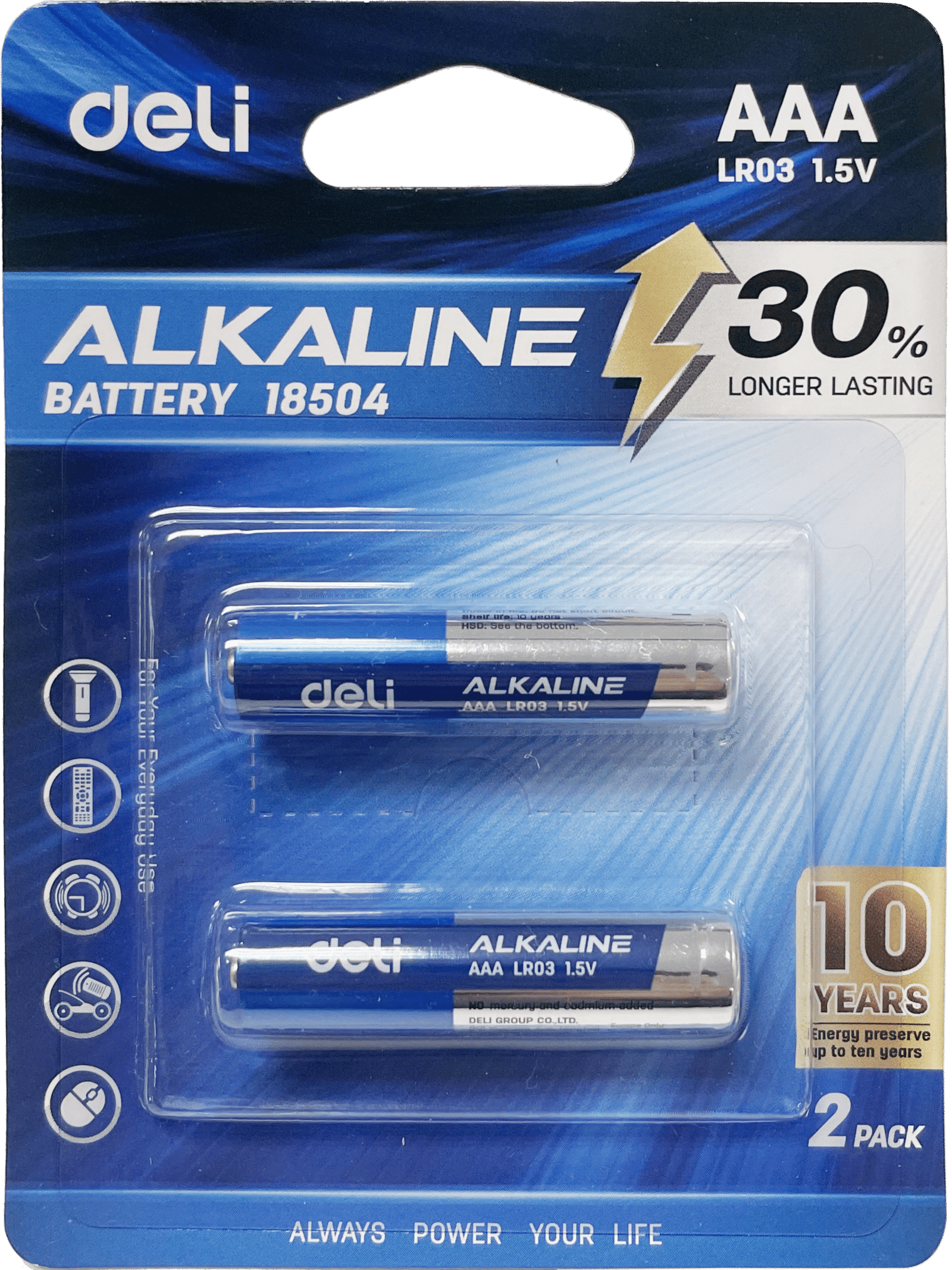 ديلي بطارية AAA ألكالاين - 2 قطعة - 1.5v - أزرق - E18504