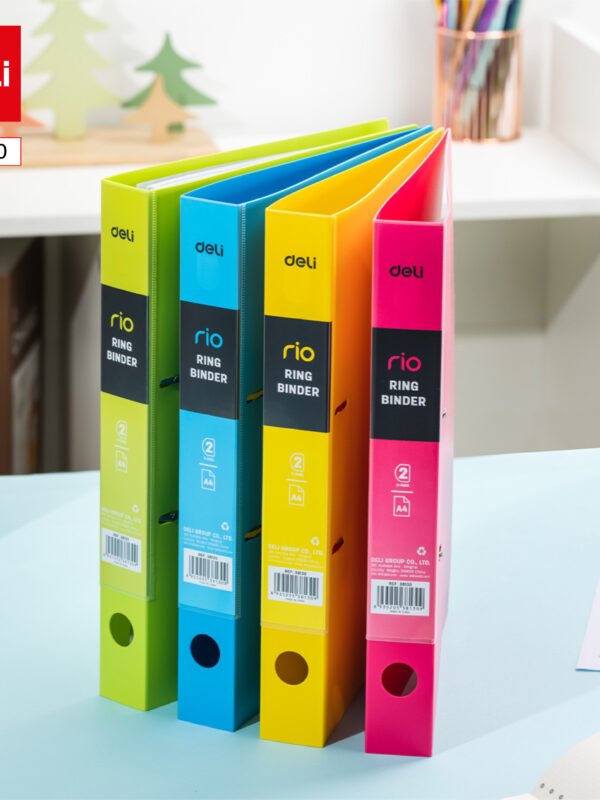 E38130 ديلي مصنف حلقة - قياس A4 - أزرق/ فوشي/ أخضر/ أصفر - E38130