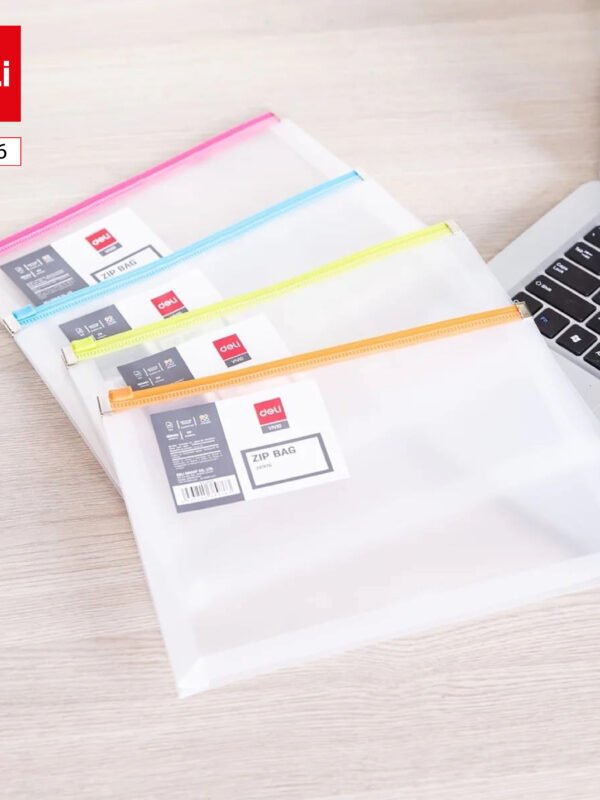 E38976 ديلي مصنف سحاب - قياس A5 - شفاف سحاب ملون - E38976