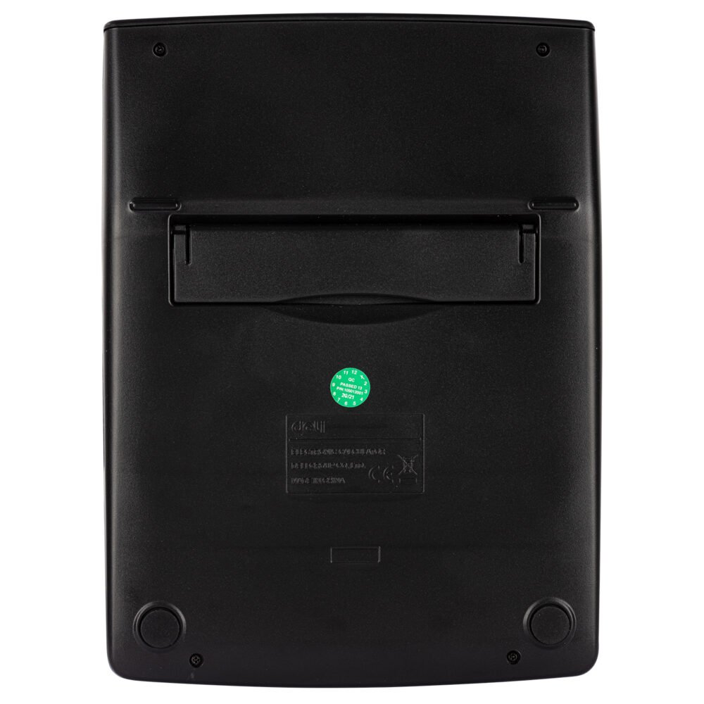 ديلي ألة حاسبة مكتبية - مصدرين طاقة - بدن بلاستيك واجهة معدن - 3 أصفار - 16 خانة - رمادي E39265