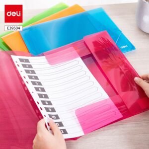 ديلي مصنف جيبة - قياس A4 - إغلاق بمطاط - ألوان مختلفة - E39504
