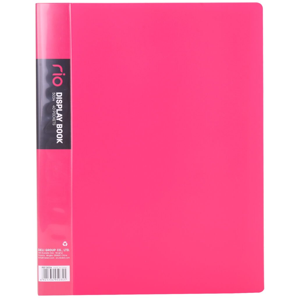 ديلي مصنف كتاب - 40 صفحة - قياس A4 - ألوان نيون (أزرق/ أحمر/ أخضر/ أصفر/ برتقالي) - E5034
