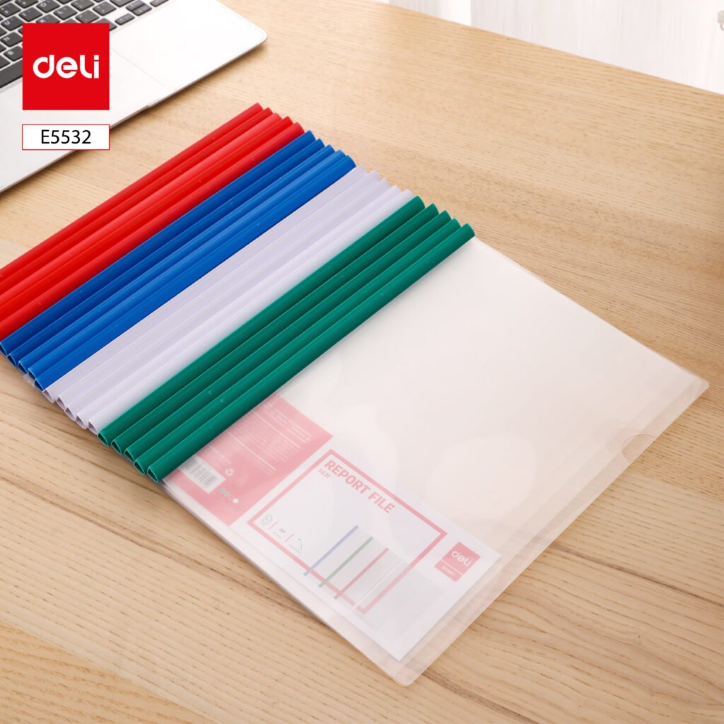 ديلي مصنف عظمة - قياس A4 - غلاف شفاف - ألوان مختلفة E5532