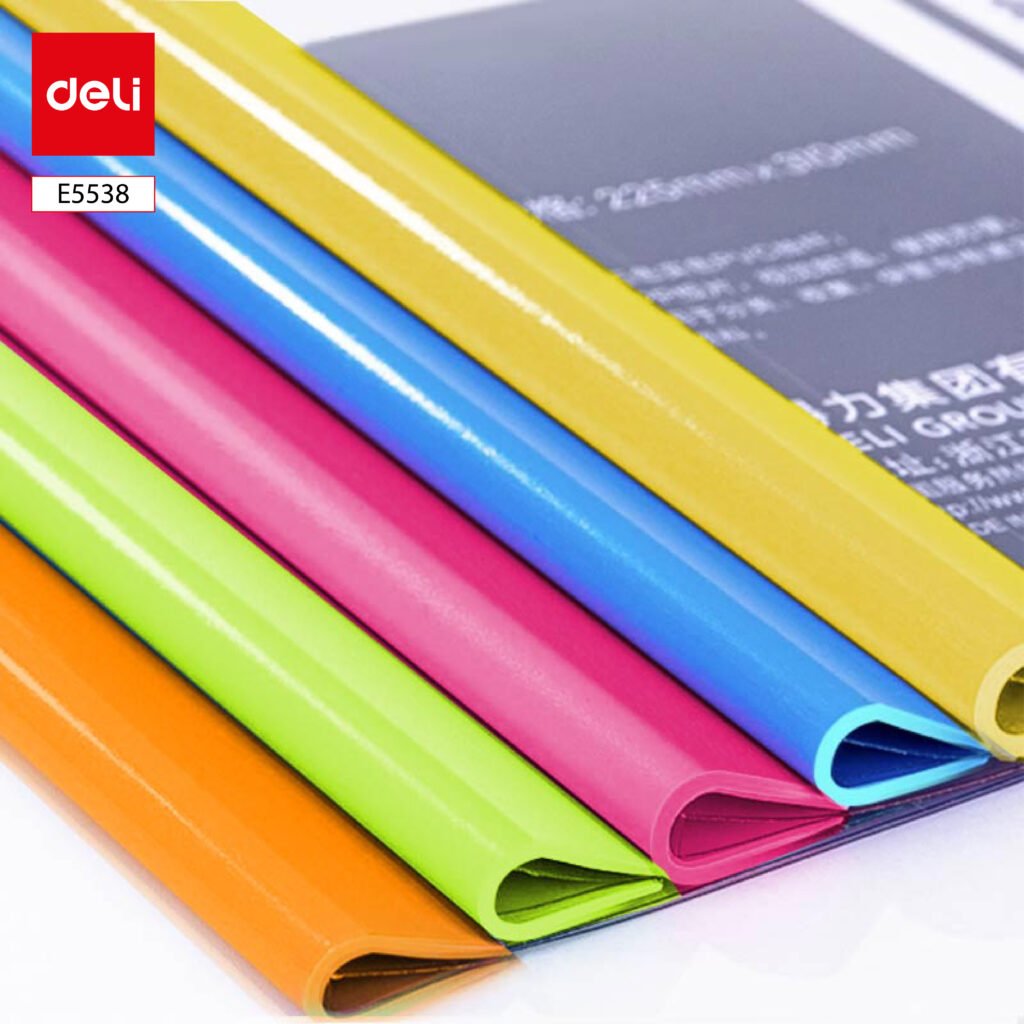 ديلي مصنف عظمة - قياس A4 - غلاف شفاف - ألوان مختلفة E5538