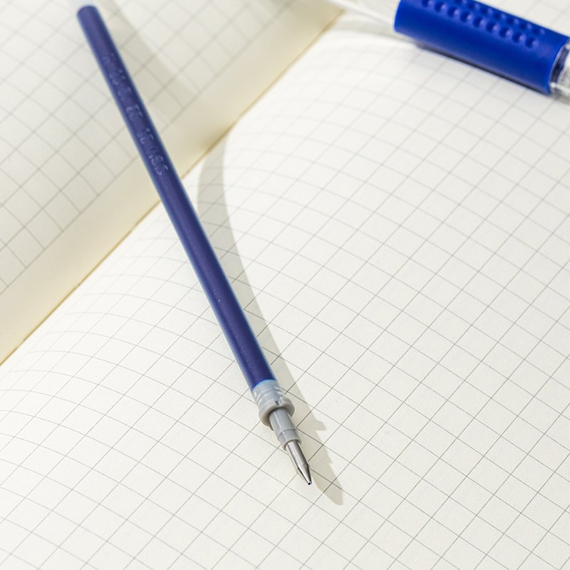 ديلي قلم حبر جل - بدن شفاف قبضة مطاط - 0.5 mm - أزرق - E6600S-BL