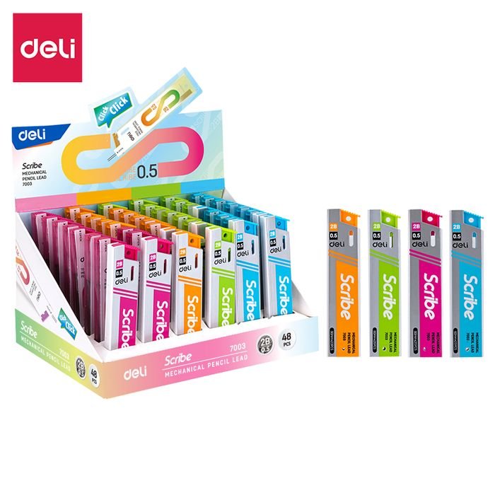 E7003 ديلي غيار قلم رصاص كباس - 2B - قطعة 20 غيار - طول 0.5mm - 6cm E7003