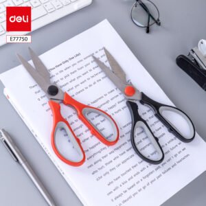 ديلي مقص معدن مخصص للمطبخ - مقبض بلاستيك ومطاط لونين - قابل للفك مع علاقة فتح - 21 سم - أسود، برتقالي E77750