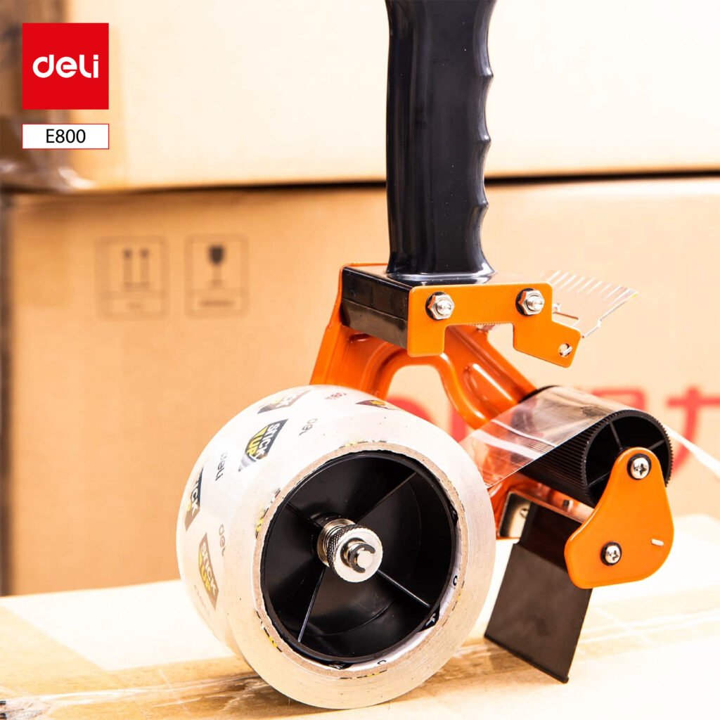 ديلي مقبض معدن قطاعة شريط لاصق عريض إحترافي - أسود - E800