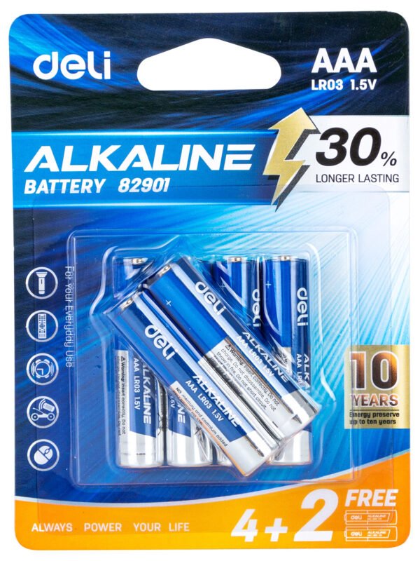 ديلي بطارية AAA ألكالاين - 4+2 قطعة - 1.5v - أزرق - E82901