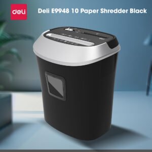 ديلي تلافة ورق قياس A4 وتلافة أقراص CD - قدرة 10 ورقة - تلف مستمر 3 دقيقة - خزان سعة 20 لتر - أسود E9948