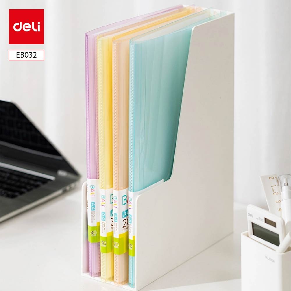 EB032 ديلي مصنف كتاب - 20 صفحة - قياس A4 - ألوان باستل (أزرق/ أحمر/ نهدي/ أصفر) - EB032