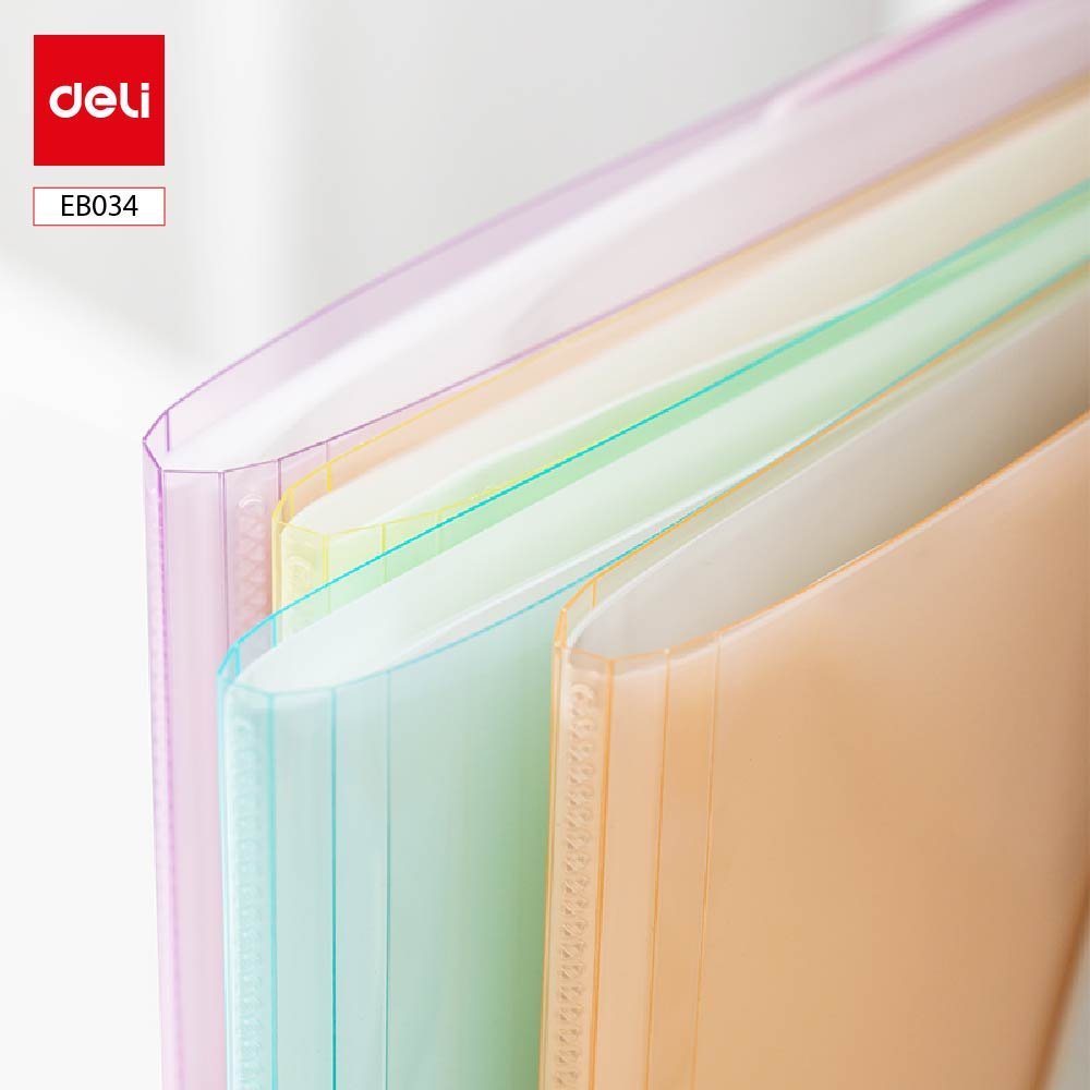 EB034 ديلي مصنف كتاب - 40 صفحة - قياس A4 - ألوان باستل (أزرق/ أحمر/ نهدي/ أصفر) - EB034