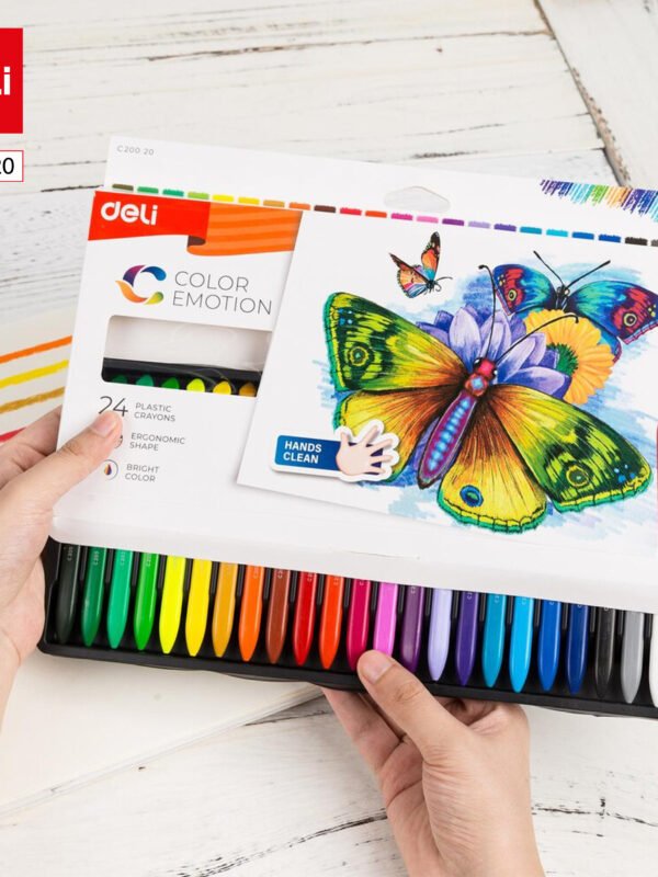 EC20020 ديلي أقلام تلوين بلاستيك كرايون مثلث - كالار إيموشن - 24 لون EC20020