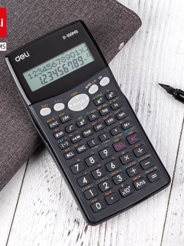 ED-100MS ديلي ألة حاسبة علمية - 300 معادلة حسابية - بدن بلاستيك - رمادي - ED-100MS
