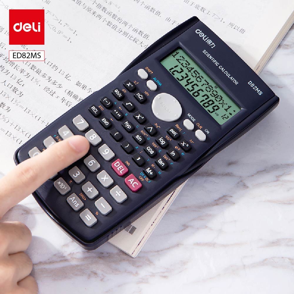 ED82MS ديلي ألة حاسبة علمية - 240 معادلة حسابية - بدن بلاستيك - كحلي ED82MS