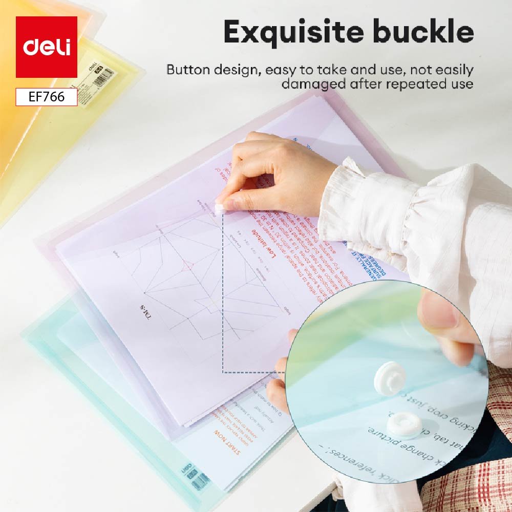 ديلي مصنف كبسة - قياس A4 - سماكة 0.16mm - ألوان باستل (زهر/أصفر/أزرق/برتقالي) - EF766