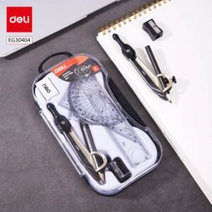 ديلي علبة هندسة - بيكار معدن - 8 قطع - ذهبي/ فضي - EG30404