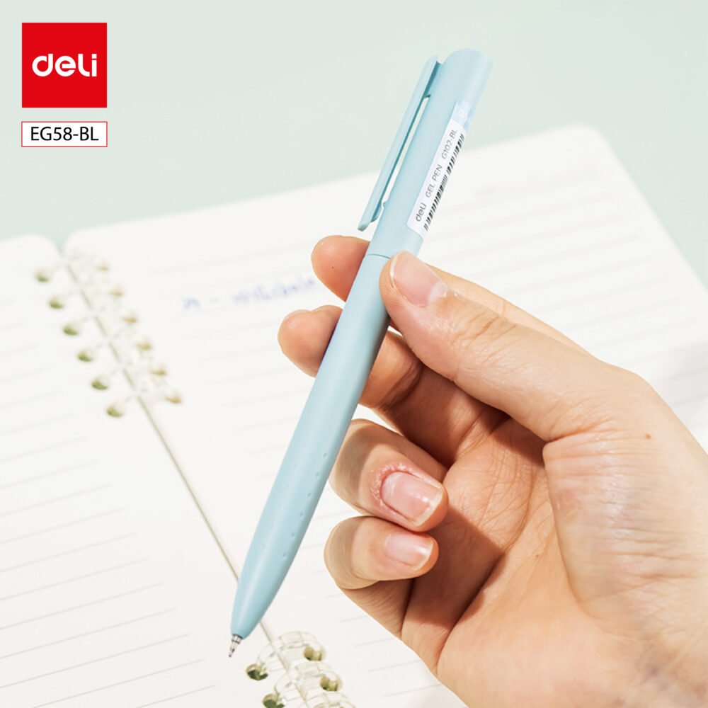 ديلي قلم حبر جل كباس - 0.5 مم - بدن ألوان فواتح - أزرق EG58-BL