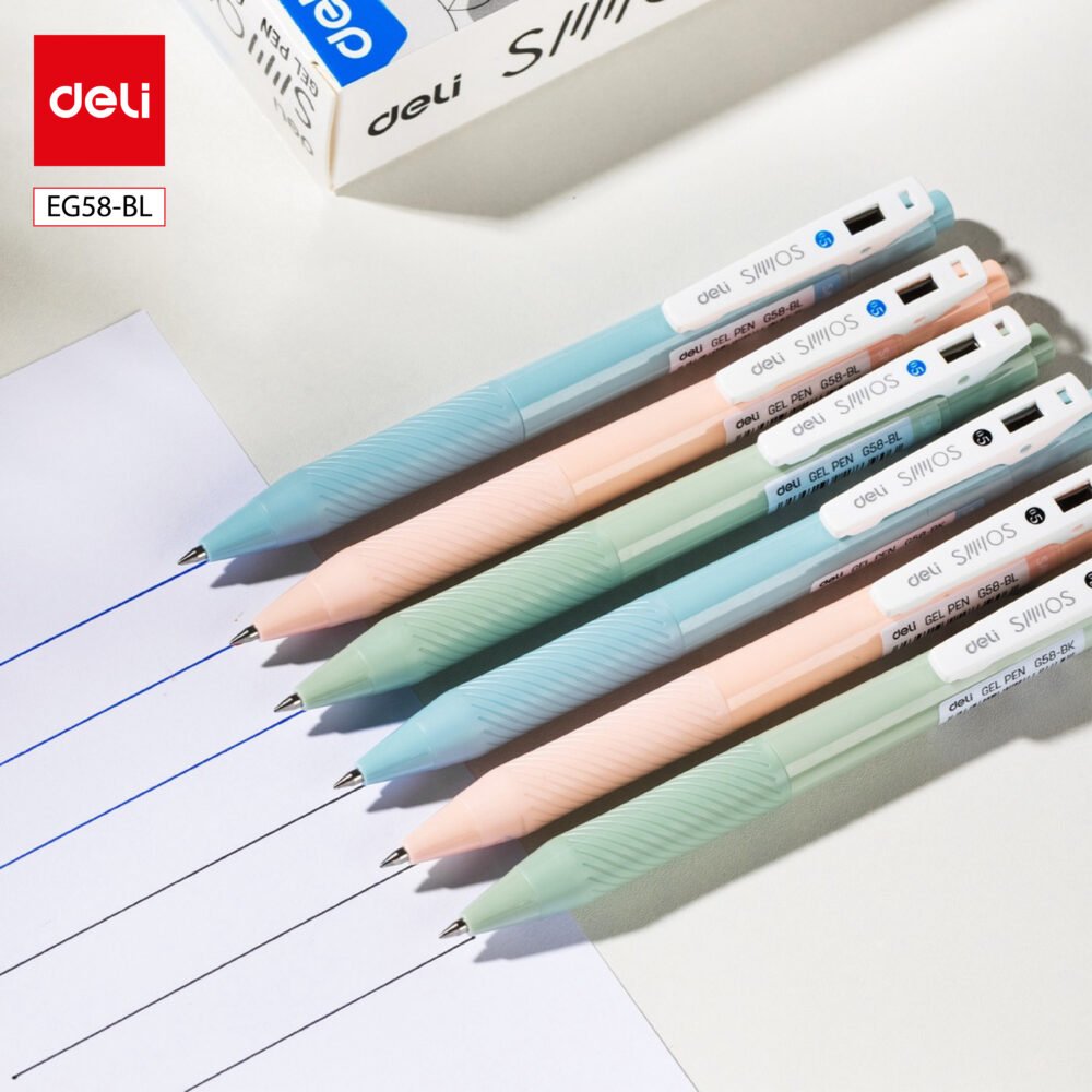 ديلي قلم حبر جل كباس - 0.5 مم - بدن ألوان فواتح - أزرق EG58-BL