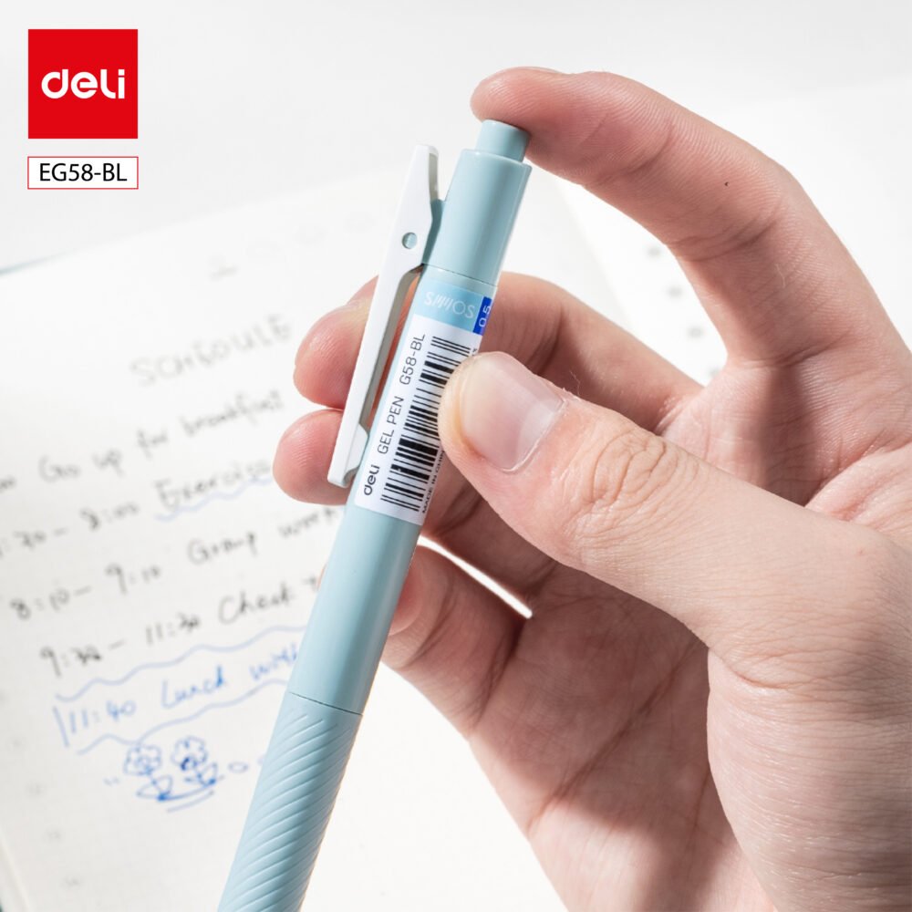 ديلي قلم حبر جل كباس - 0.5 مم - بدن ألوان فواتح - أزرق EG58-BL