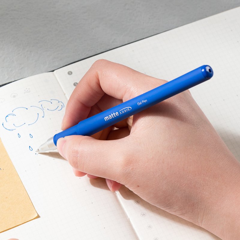 ديلي قلم حبر جل - بدن غامق مطاط - 0.5 mm - أزرق EG64-BL