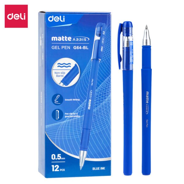ديلي قلم حبر جل - بدن غامق مطاط - 0.5 mm - أزرق EG64-BL