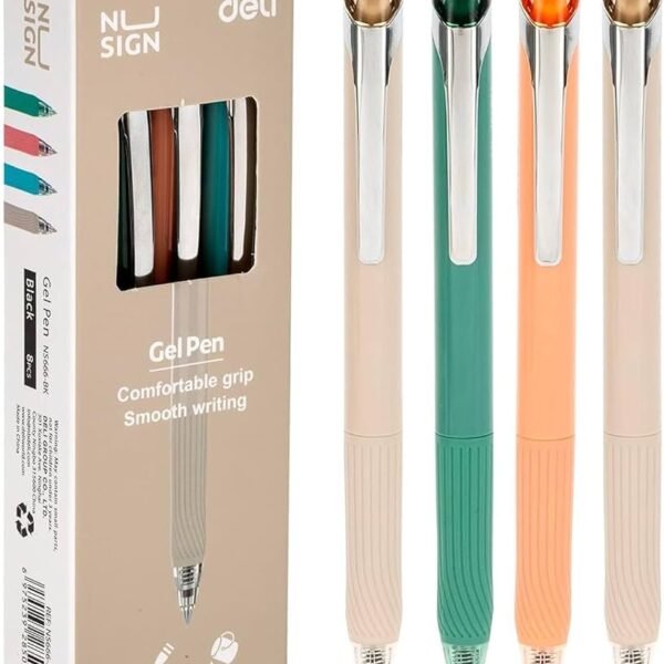 ENS666-BL ديلي قلم حبر جل كباس - بدن ملون لايت - قبضة مطاط - علاقة معدن - 0.7mm - أزرق ENS666-BL