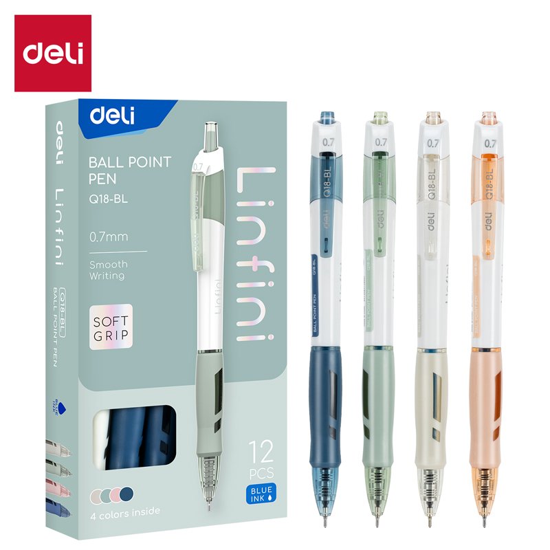 ديلي قلم حبر جاف كباس - بدن ملون - 0.7 مم - أزرق - EQ18-BL