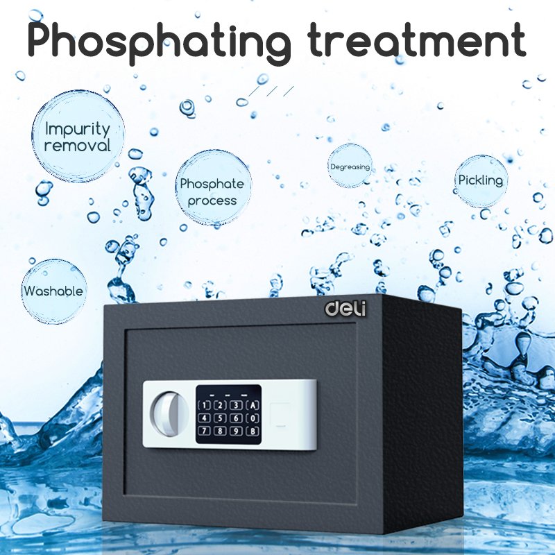 ديلي خزنة معدنية للفنادق - حماية (أرقام -مفتاح) - 20*31*20 سم - أسود - ET520