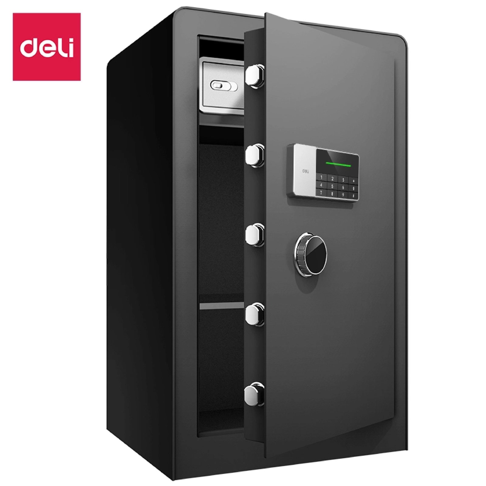 ديلي خزنة معدنية - حماية (أرقام -مفتاح) - 80*48*42 سم - أسود - ET553