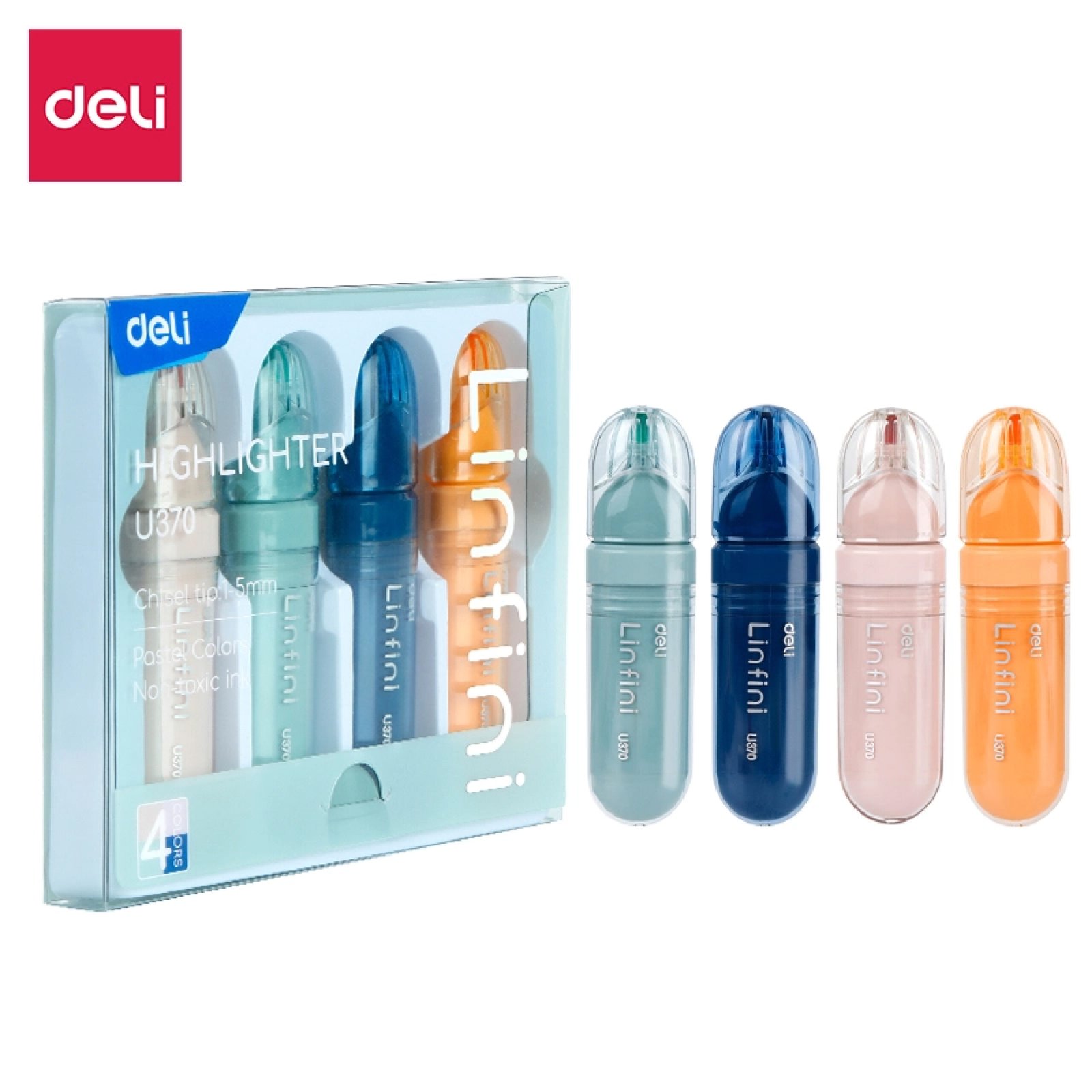 ديلي قلم تأشير - قياس 1-5 مم - بدن غامق - ألوان لايت - EU370