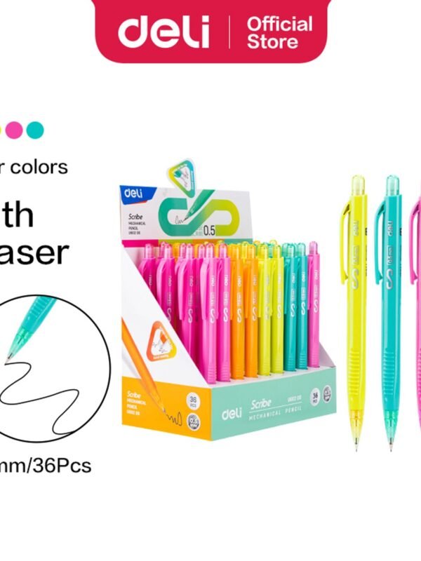 EU60200 ديلي قلم رصاص كباس 0.5 مم - بدن بلاستيك ألوان مختلفة - EU60200