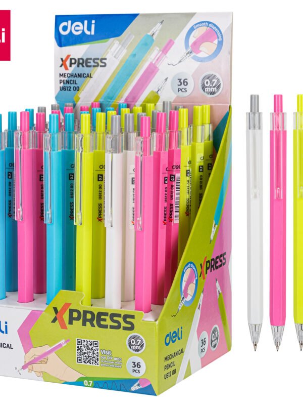 EU61200 ديلي قلم رصاص كباس 0.7 مم - بدن بلاستيك ألوان مختلفة - EU61200