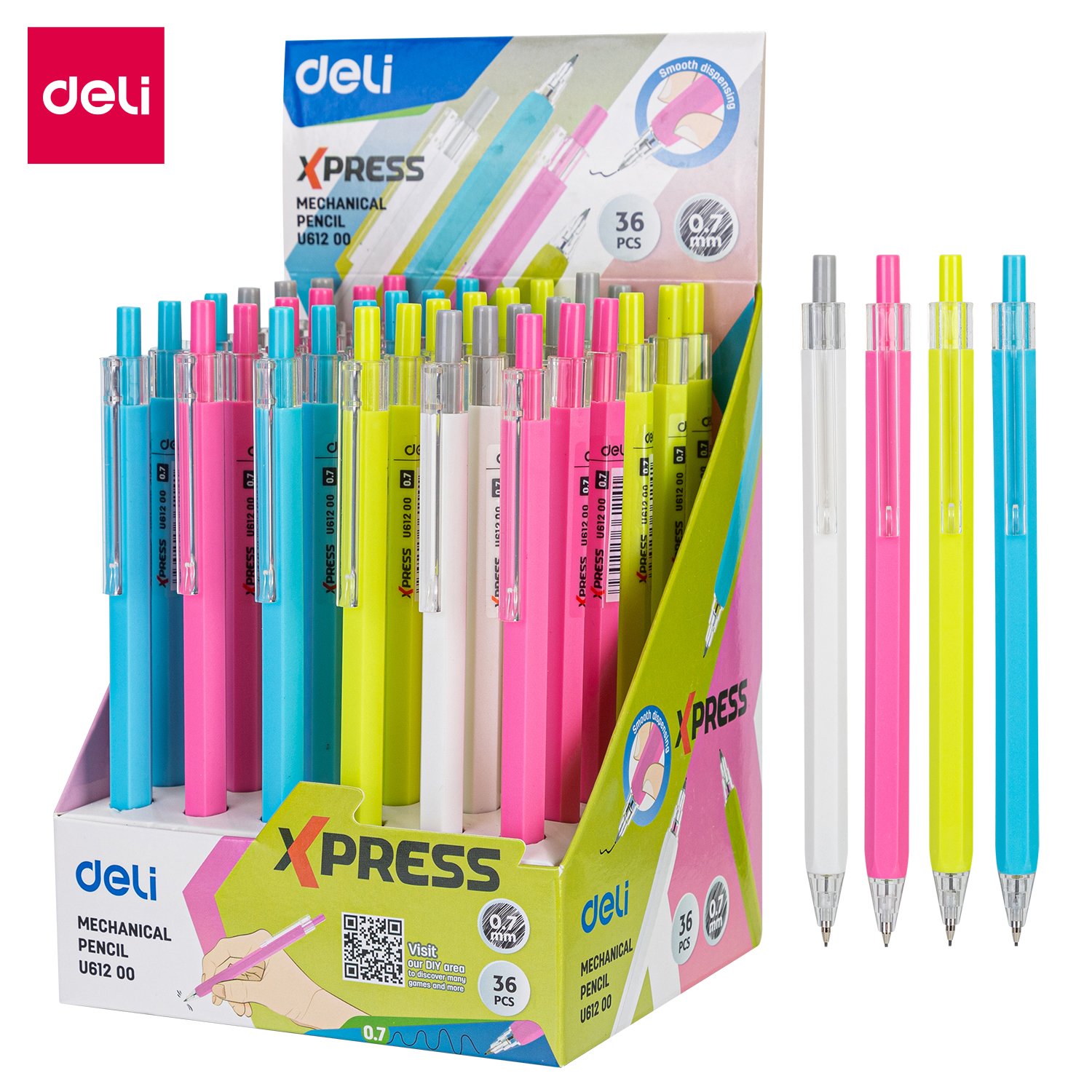 ديلي قلم رصاص كباس 0.7 مم - بدن بلاستيك ألوان مختلفة - EU61200