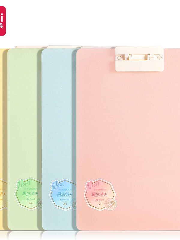 PE107- (2) ديلي مسند ورق بلاستيك - قياس A4 - ألوان فواتح (زهر،أصفر،أزرق،أخضر) - PE107