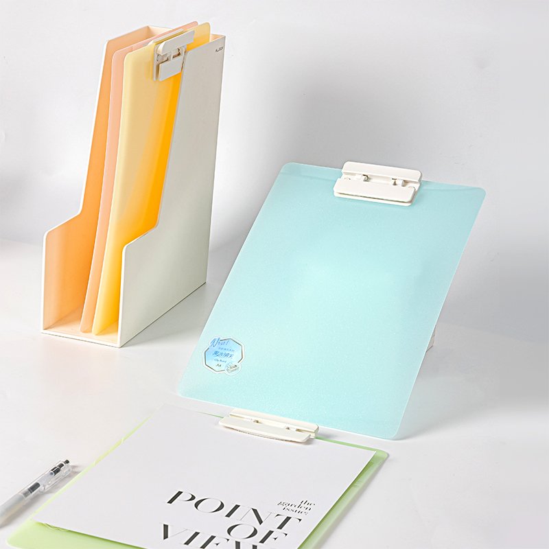 PE107- (4) ديلي مسند ورق بلاستيك - قياس A4 - ألوان فواتح (زهر،أصفر،أزرق،أخضر) - PE107