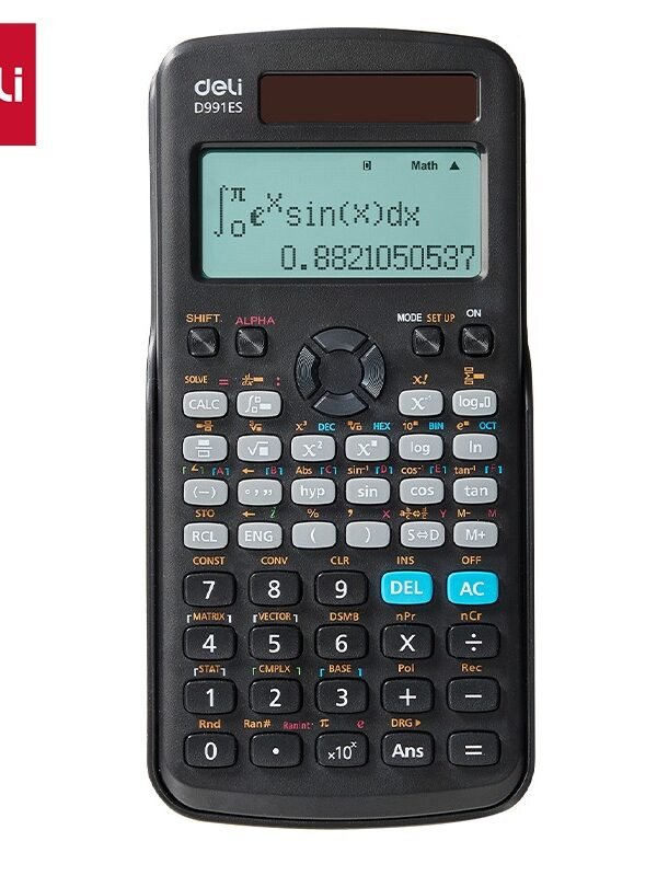 ديلي ألة حاسبة علمية - 417 معادلة حسابية - مصدرين طاقة - بدن بلاستيك - أسود - أخضر - زهر - أصفر ED991ES