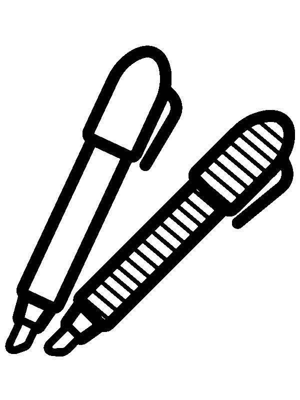 زدني أقلام تلوين - بلاستيك أسود قصير - 12 لون LP.4312